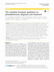 Research paper thumbnail of The complete European guidelines on phenylketonuria: diagnosis and treatment