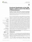 Research paper thumbnail of Functional Classification of the ATM Variant c.7157C>A and In Vitro Effects of Dexamethasone