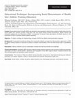 Research paper thumbnail of Educational Technique: Incorporating Social Determinants of Health Into Athletic Training Education