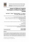 Research paper thumbnail of Impact of Different Irrigation Techniques on Wheat Crop Micro-climate