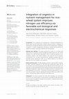 Research paper thumbnail of Integration of organics in nutrient management for rice-wheat system improves nitrogen use efficiency via favorable soil biological and electrochemical responses