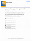 Research paper thumbnail of Improving ethical engagement on global health electives