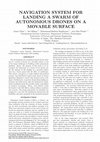 Research paper thumbnail of Navigation System for Landing a Swarm of Autonomous Drones on a Movable Surface