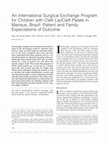 Research paper thumbnail of An International Surgical Exchange Program for Children with Cleft Lip/Cleft Palate in Manaus, Brazil: Patient and Family Expectations of Outcome