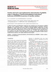 Research paper thumbnail of Sensitive derivative spectrophotometric determination of gold(III) using 3,5-dimethoxy-4-hydroxybenzaldehyde isonicotinoyl hydrazone (DMHBIH) in presence of micellar medium