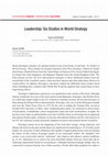 Research paper thumbnail of Henry KISSINGER, Leadership: Six Studies in World Strategy (New York, Penguin Press, 2022)