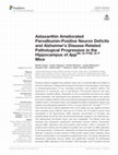 Research paper thumbnail of Astaxanthin Ameliorated Parvalbumin-Positive Neuron Deficits and Alzheimer’s Disease-Related Pathological Progression in the Hippocampus of AppNL-G-F/NL-G-F Mice