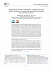 Research paper thumbnail of Morphology in reading comprehension among school-aged readers of English: A synthesis and meta-analytic structural equation modeling study