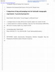 Research paper thumbnail of Comparison of slug and pumping tests for hydraulic tomography experiments: a practical perspective