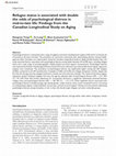 Research paper thumbnail of Refugee status is associated with double the odds of psychological distress in mid-to-late life: Findings from the Canadian Longitudinal Study on Aging