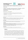 Research paper thumbnail of Health in everyday teaching practice in Sweden: a social pedagogical analysis of high school teachers’ descriptions