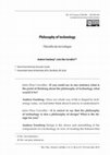 Research paper thumbnail of Philosophy of technology