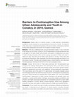 Research paper thumbnail of Barriers to Contraceptive Use Among Urban Adolescents and Youth in Conakry, in 2019, Guinea