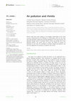 Research paper thumbnail of Air pollution and rhinitis