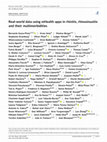 Research paper thumbnail of Real‐world data using mHealth apps in rhinitis, rhinosinusitis and their multimorbidities