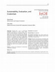 Research paper thumbnail of Sustainability, Evaluation, and Credentials