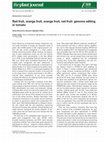 Research paper thumbnail of Red fruit, orange fruit, orange fruit, red fruit: genome editing in tomato