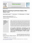 Research paper thumbnail of Remote monitoring of peritoneal dialysis: Why? Where? How?