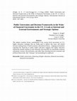 Research paper thumbnail of Public Universities and Decision Frameworks in the Wake of Financial Uncertainty in the US: A Look at Internal and External Environments and Strategic …