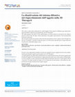 Research paper thumbnail of La disattivazione del sistema difensivo nel rispecchiamento dell’oggetto nella 3D Therapy®