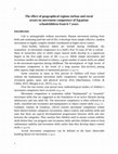 Research paper thumbnail of The effect of geographical regions (urban and rural areas) on movement competence of Egyptian schoolchildren from 6-7 years