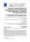 Research paper thumbnail of Comparison between Efficacy of Carboxytherapy, Plasma Gel Injection and Mesotherapy in Treatment of Periorbital Dark Circles