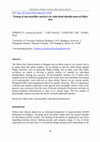 Testing of microsatellite markers for individual identification of fallow deer Cover Page