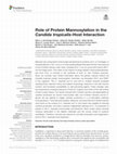 Research paper thumbnail of Role of Protein Mannosylation in the Candida tropicalis-Host Interaction