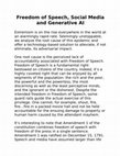 Research paper thumbnail of Freedom of Speech, Social Media and Generative AI