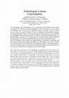 Research paper thumbnail of Peder G. Christiansen, William J. Dominik and James E. Holland (eds), Anthologiae Latinae Concordantia 2: M–Z. Alpha-Omega, Reihe A, Band 229. Hildesheim/Zürich/New York: Olms-Weidmann 2002. ISBN 3-487-11738-X. Pp. 382–791.