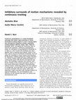 Research paper thumbnail of Inhibitory surrounds of motion mechanisms revealed by continuous tracking