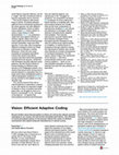 Research paper thumbnail of Vision: Efficient Adaptive Coding