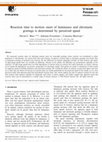 Research paper thumbnail of Reaction time to motion onset of luminance and chromatic gratings is determined by perceived speed