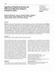 Research paper thumbnail of Significant Published Articles for Pharmacy Nutrition Support Practice in 2016