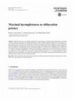 Research paper thumbnail of Maximal incompleteness as obfuscation potency