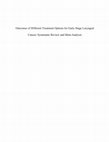 Research paper thumbnail of Outcomes of Different Treatment Options for Head and Neck Squamous