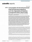 Research paper thumbnail of Consumption of red and processed meat during early pregnancy and risk of gestational diabetes: a prospective birth cohort study