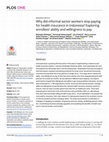 Research paper thumbnail of Why did informal sector workers stop paying for health insurance in Indonesia? Exploring enrollees’ ability and willingness to pay