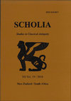 Research paper thumbnail of W. J. Dominik (ed.), Scholia: Studies in Classical Antiquity 19 (2010) vi + 198 pp. (published 2011)