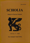 Research paper thumbnail of W. J. Dominik (ed.), Scholia: Studies in Classical Antiquity 17 (2008) vi + 182 pp. (published 2009)