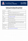 Research paper thumbnail of Evidence of Poor Bottom Water Ventilation during LGM in the Equatorial Indian Ocean