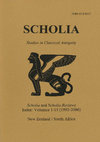 Research paper thumbnail of W. J. Dominik (ed.), Scholia Index: Volumes 1-15 (1992-2006) (Otago: Department of Classics 2008). 39 pp.