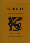 Research paper thumbnail of W. J. Dominik (ed.), Scholia: Studies in Classical Antiquity 14 (2005) vi + 190 pp. (published 2007)