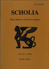 Research paper thumbnail of W. J. Dominik (ed.), Scholia 9: Natal Studies in Classical Antiquity (2000) vi + 190 pp. (published 2000)