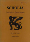 Research paper thumbnail of W. J. Dominik (ed.), Scholia 8: Natal Studies in Classical Antiquity (1999) vi + 190 pp. (published 1999)