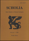 Research paper thumbnail of W. J. Dominik (ed.), Scholia 7: Natal Studies in Classical Antiquity (1998) vi + 194 pp. (published 1998)