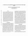 Research paper thumbnail of A Critical Look at the Applicability of Markov Logic Networks for Music Signal Analysis