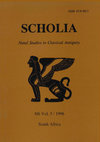 Research paper thumbnail of W. J. Dominik (ed.), Scholia 5: Natal Studies in Classical Antiquity (1996) vi + 194 pp. (published 1996)