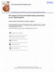 Research paper thumbnail of The Impact of Consumer Beef Safety Awareness on U.S. Beef Exports