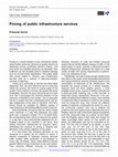 Research paper thumbnail of Pricing of public infrastructure services